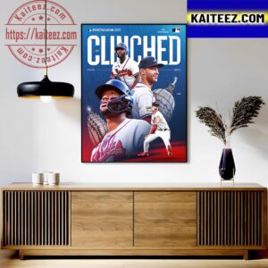 Atlanta Braves Clinched MLB Postseason 2023 Art Decor Poster Canvas