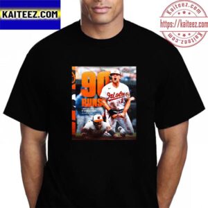 Baltimore Orioles Gunnar Henderson 90 Runs T-Most In A Single Season Vintage T-Shirt
