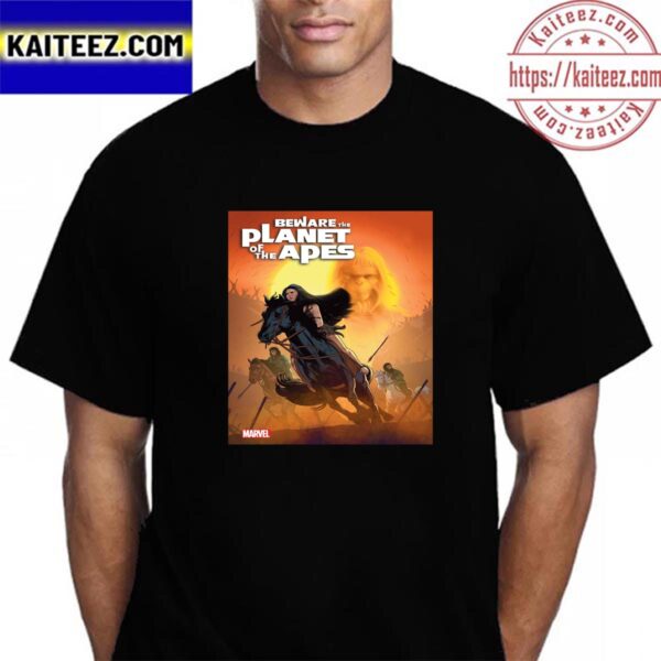 Beware The Planet of the Apes Official Poster Vintage T-Shirt