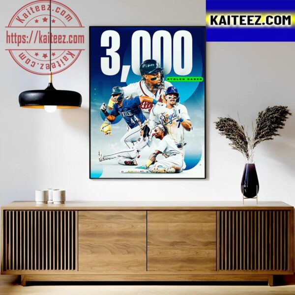 Bryson Stott 3000 Stolen Bases Recorded For 1st Time Since 2012 Art Decor Poster Canvas