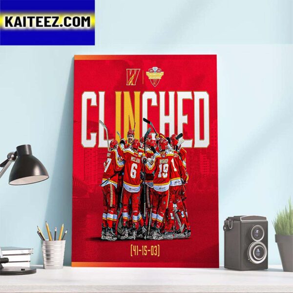 Calgary Wranglers Clinched 2023 Calder Cup Playoffs Art Decor Poster Canvas