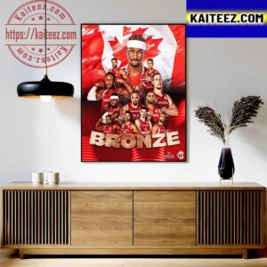 Canada Win First Ever World Cup Medal At FIBA Basketball World Cup 2023 Art Decor Poster Canvas