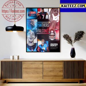 Carolina Panthers Vs Atlanta Falcons NFL Kickoff 2023 Art Decor Poster Canvas