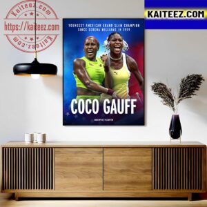 Coco Gauff Is The Youngest American Grand Slam Champion Since Serena Williams In 1999 Art Decor Poster Canvas