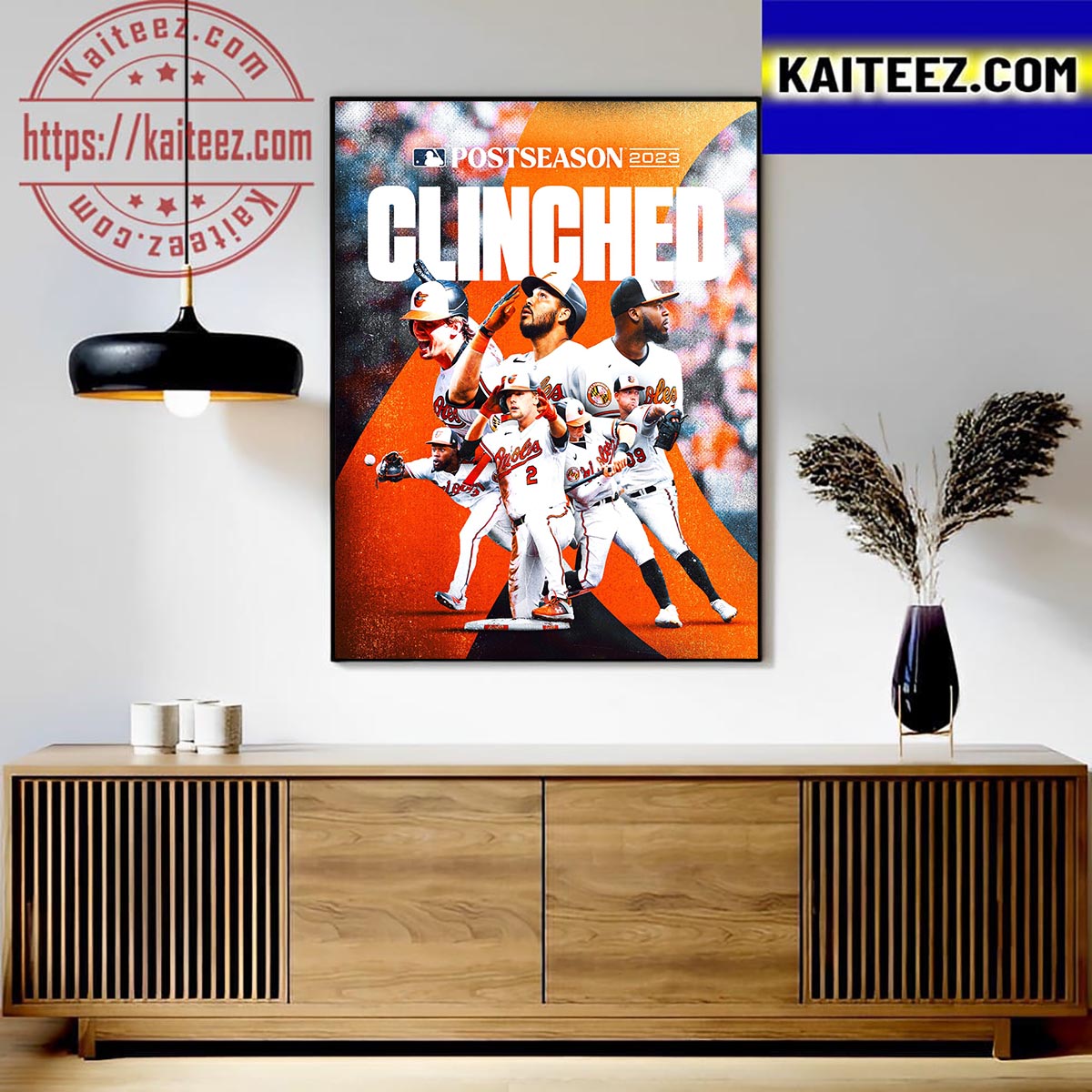 Congrats to Baltimore Orioles Clinched 2023 MLB Postseason Take October Orioles Art Decor Poster Canvas