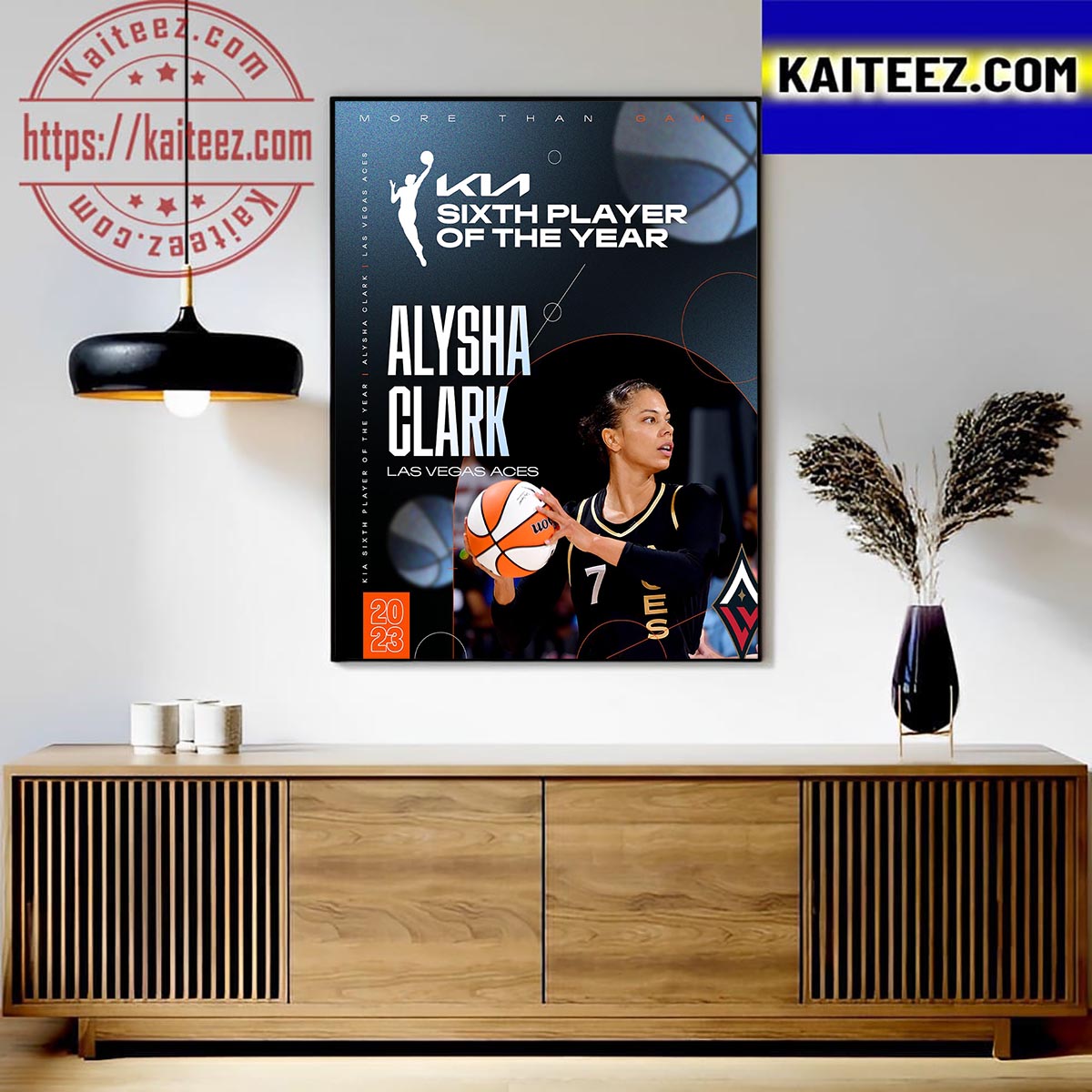 Congratulations To Alysha Clark Of The Las Vegas Aces For Being Named The 2023 WNBA Sixth Player Of The Year Art Decor Poster Canvas