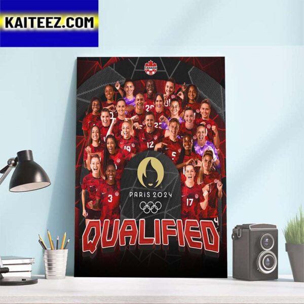 Congratulations To Canadian Womens National Team Qualified Paris 2024 Summer Olympics Art Decor Poster Canvas