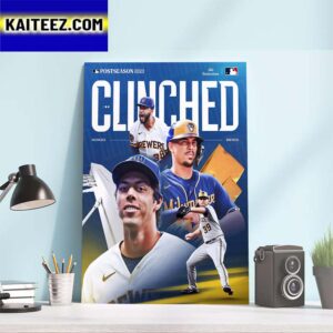 Congratulations To Milwaukee Brewers Clinched MLB Postseason 2023 Art Decor Poster Canvas