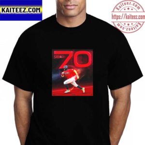 Congratulations To Ronald Acuna Jr 70 Steals in MLB Vintage T-Shirt