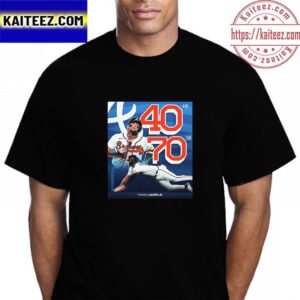 Congratulations To Ronald Acuna Jr Is The First Members Of The 40-70 Club In MLB Vintage T-Shirt