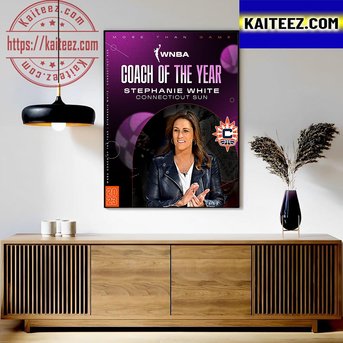 Congratulations To Stephanie White Of The Connecticut Sun For Being Named The 2023 WNBA Coach Of The Year Art Decor Poster Canvas