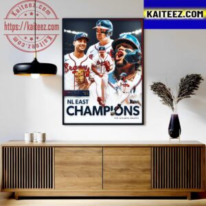 Congratulations to Atlanta Braves Are The 2023 NL East Champions For The 6th Straight Season Art Decor Poster Canvas