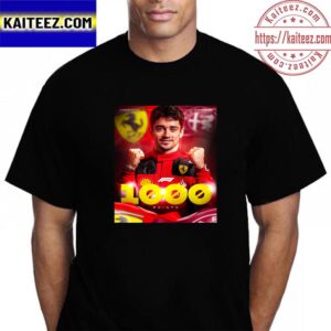Congratulations to Charles Leclerc Of The Scuderia Ferrari F1 Team Over 1000 Points Scored In Career Vintage T-Shirt