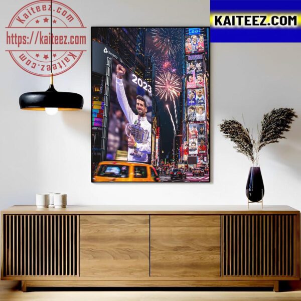 Congratulations to Novak Djokovic Is The Winner 2023 US Open Champion Art Decor Poster Canvas