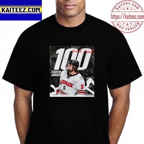 Congratulations to Ricky Frosch 100 Career Games With NC State Icepack Vintage T-Shirt