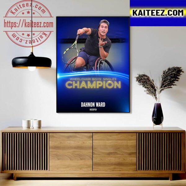 Dahnon Ward Is The Wheelchair Boys Singles Champion At US Open 2023 Art Decor Poster Canvas