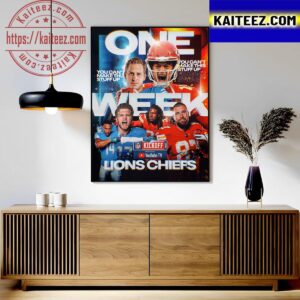 Detroit Lions Vs Kansas City Chiefs NFL Kickoff 2023 Art Decor Poster Canvas