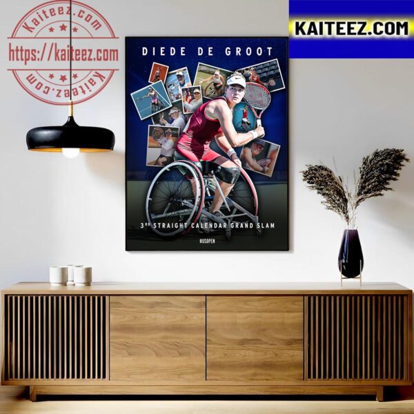 Diede De Groot 3rd Straight Calendar Grand Slam At US Open 2023 Art Decor Poster Canvas