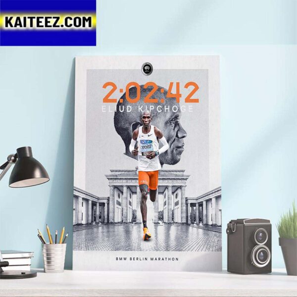 Eliud Kipchoge Becomes The First Man In History To Win The BMW Berlin Marathon For The 5th Time Art Decor Poster Canvas