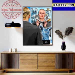 Erling Haaland Is The 2022-23 UEFA Mens Player Of The Year Art Decor Poster Canvas