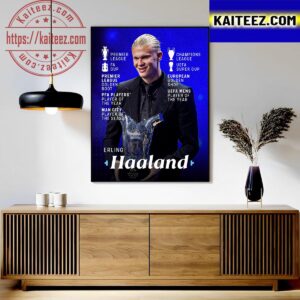 Erling Haaland Won All Titles In The 2022-23 Season Art Decor Poster Canvas