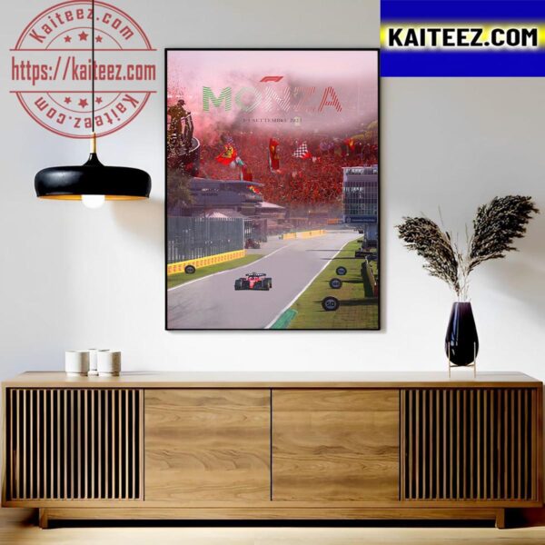 Ferrari F1 Team Poster For Monza GP Italian 1-3 Sept 2023 Art Decor Poster Canvas