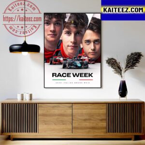 Ferrari F2 and F3 Team Poster Race Week At Monza Italian GP 1-3 Sept 2023 Art Decor Poster Canvas