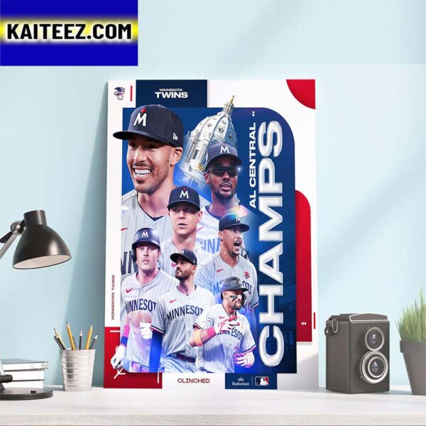 For The First Time Since 2020 Minnesota Twins Are The 2023 AL Central Champions Art Decor Poster Canvas