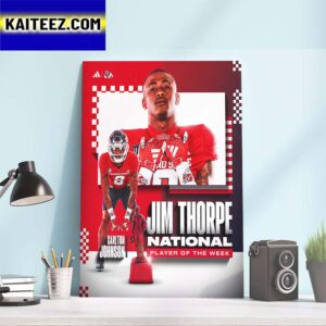 Fresno State Football Carlton Johnson Is The Jim Thorpe National Player Of The Week Art Decor Poster Canvas