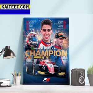 Gabriel Bortoleto Is The 2023 F3 Champion Wall Decor Poster Canvas
