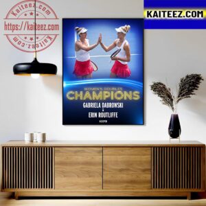 Gabriela Dabrowski And Erin Routliffe Are The Womens Doubles Champions At US Open 2023 Art Decor Poster Canvas