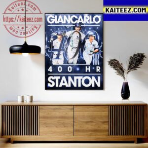 Giancarlo Stanton 400 HR With New York Yankees In MLB Art Decor Poster Canvas