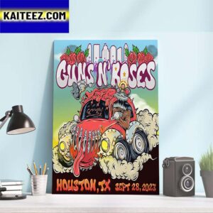 Guns N Roses At Houston TX Sept 28th 2023 Art Decor Poster Canvas