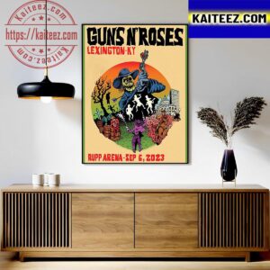 Guns N Roses North America Tour 2023 At Rupp Arena Lexington KY Sep 6th 2023 Art Decor Poster Canvas