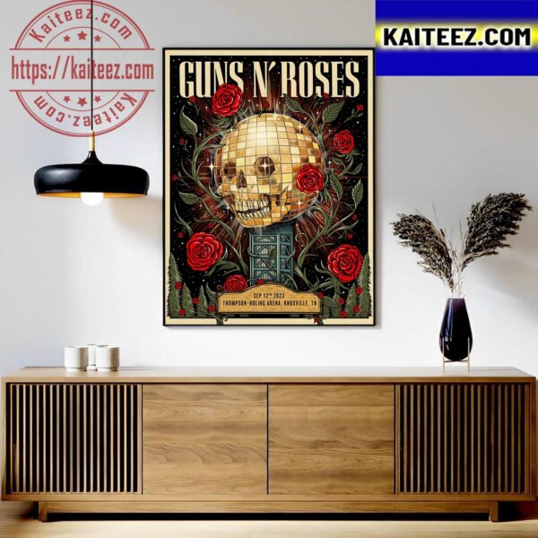 Guns N Roses Thompson Boling Arena Knoxville TN Sep 12th 2023 Art Decor Poster Canvas