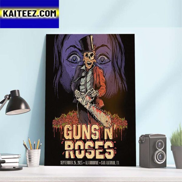 Guns N Roses at Alamodome San Antonio TX September 26th 2023 Art Decor Poster Canvas