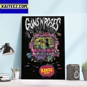 Guns N Roses at Kauffman Stadium Kansas City Sept 23th 2023 Art Decor Poster Canvas