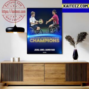 Joshua Johns And Dahnon Ward Are The Wheelchair Junior Boys Doubles Champions At US Open 2023 Art Decor Poster Canvas