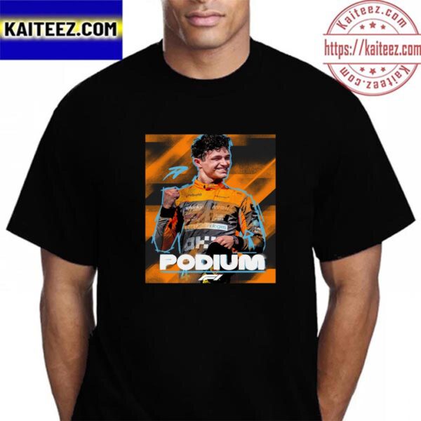 Lando Norris Podium At F1 Singapore Grand Prix Vintage T-Shirt