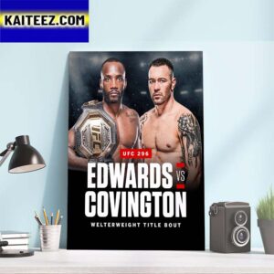 Leon Edwards vs Colby Covington at UFC 296 For Welterweight Title Bout Art Decor Poster Canvas