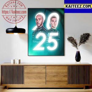 Lewis Hamilton And George Russell Are Driver Line-Up For 2024 And 2025 Of Mercedes Art Decor Poster Canvas