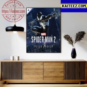 Marvels Spider-Man 2 Black Suit Peter Parker Poster Art Decor Poster Canvas