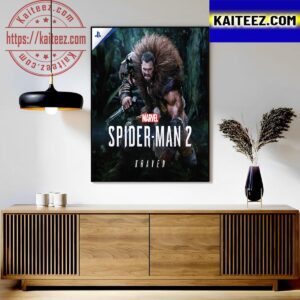 Marvels Spider-Man 2 Kraven The Hunter Poster Art Decor Poster Canvas