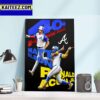 Los Angeles Dodgers Mookie Betts 105 Most RBI Out Of Leadoff Spot In A Single Season Art Decor Poster Canvas