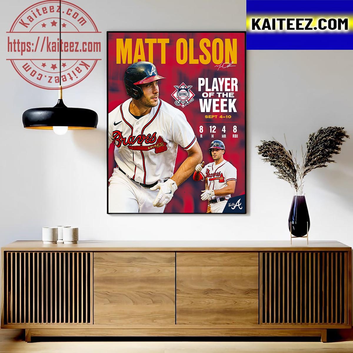 Matt Olson Is The NL Player Of The Week Art Decor Poster Canvas
