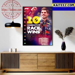 Max Verstappen 10 Consecutive Race Wins A New F1 Record At Monza Italian GP Art Decor Poster Canvas
