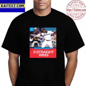 Miami Marlins 6 Straight Wins Is Longest Winning Streak Of The Season Vintage T-Shirt