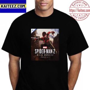 Miles Morales Upgraded Suit In Spider-Man 2 Of Marvel Releasing October 20 on PS5 Vintage T-Shirt