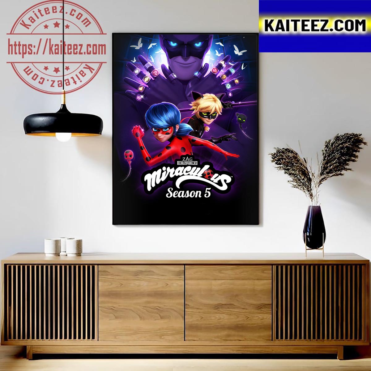 Miraculous Tales Of Ladybug And Cat Noir Season 5 Art Decor Poster Canvas