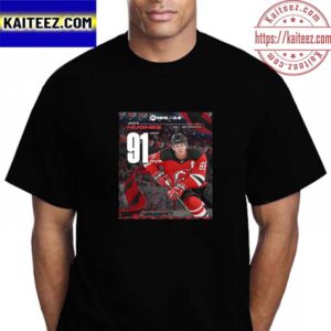 New Jersey Devils Jack Hughes Rating At EA Sports NHL 24 Vintage T-Shirt